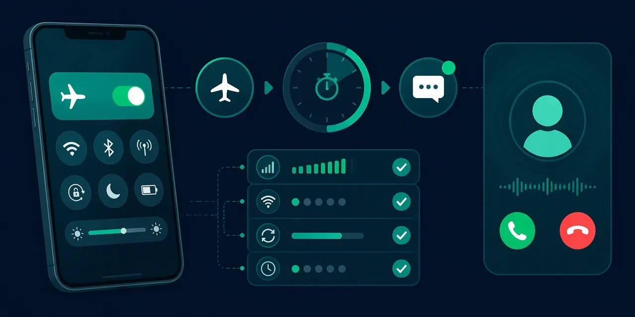 Quick fixes for a delayed WhatsApp code: airplane mode toggle, resend timer countdown and voice call option